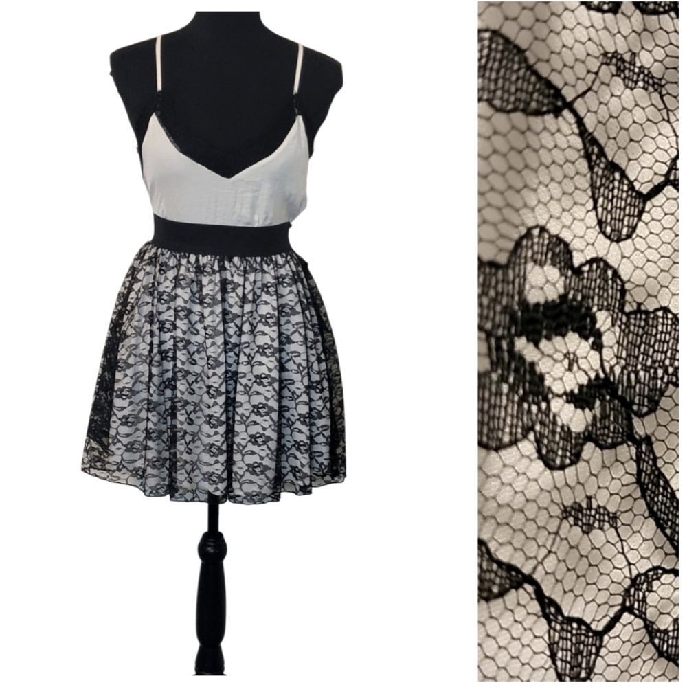 Fleurish Floral Lace Mini Skirt